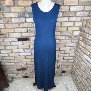 DOUBLE D RANCH navy blue sleeveless knit maxi dress